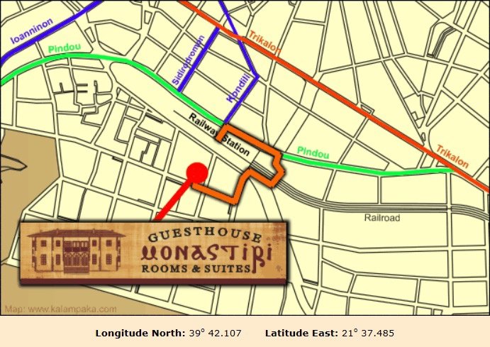 Monastiri Guesthouse Map