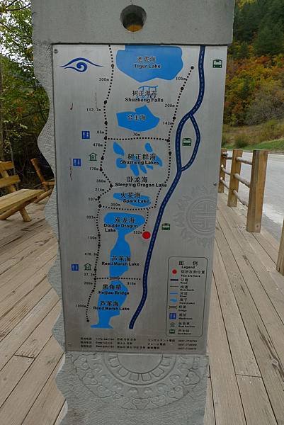 棧道上都有詳細景區地圖可供參考