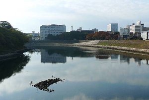 岡山後樂園外護城河