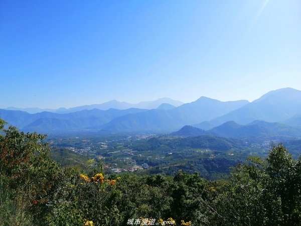 【南投魚池】飽覽層疊山巒賞心悅目。 金龍山步道