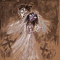 1446 Tim Burton original concept artwork of Victor and Emily from Corpse Bride 3,000.jpg