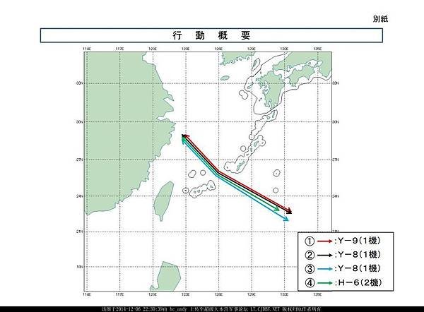 解放軍5架飛機飛越宮古海峽進入西太平洋