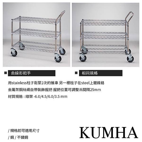 KUMHA : 曲線形把手