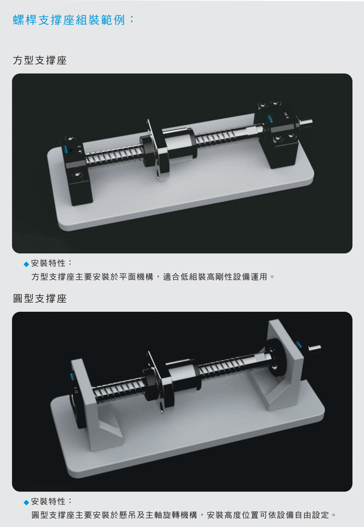 螺桿支撐座-組裝範例