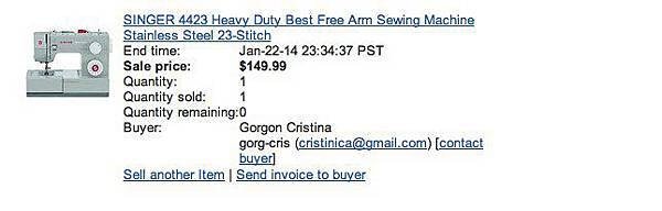 Your eBay item sold! SINGER 4423 Heavy Duty Best Free Arm Sewing Machine Stainless Steel 23-Stitch (171208053209) - gobby0515@gmail.com - Gmail-1.jpg