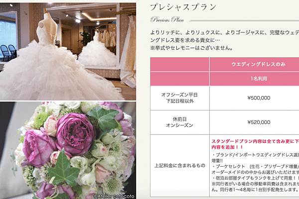 日本單身婚紗的價位1