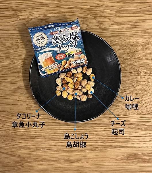 沖繩歐米阿給伴手禮：1包吃4種花生，咖哩起司島胡椒和章魚丸子