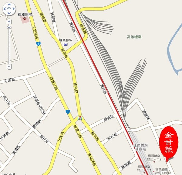 金甘蔗 google 地圖