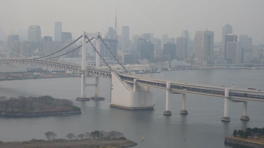 從25樓球體展望室觀看台場的美景