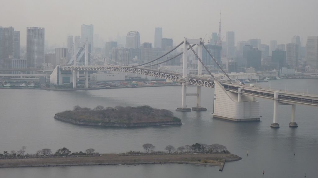 從25樓球體展望室觀看台場的美景