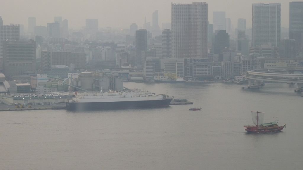 從25樓球體展望室觀看台場的美景