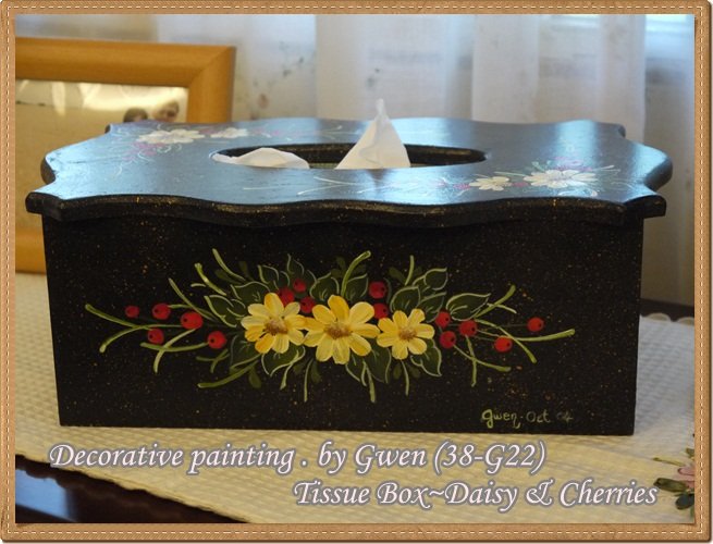 Tissue Box ~ Daisy &amp; Cherries001