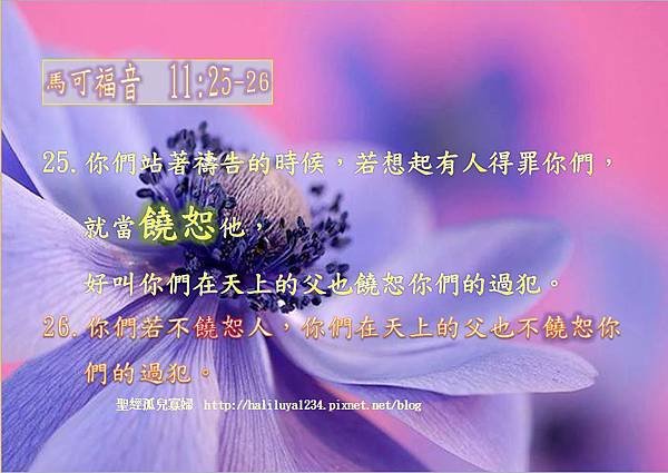 馬可福音 11：25-26