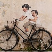 little-children-on-a-bicycle-mural