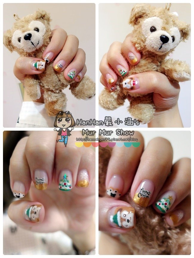 Duffy 手繪光療♥聖誕節光療♥Duffy Shelliemay♥達菲熊光療♥Charming girl 喬米♥台北中山