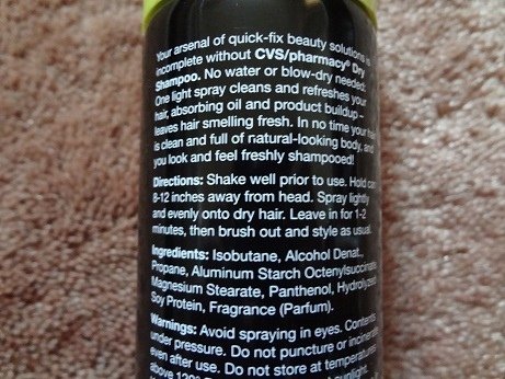 CVS Pharmacy Dry Shampoo For Dry To Normal Hair 3.JPG