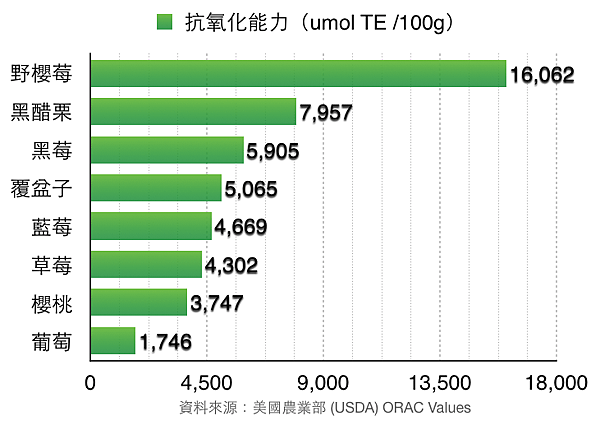 野櫻莓(Aronia)抗氧化能力