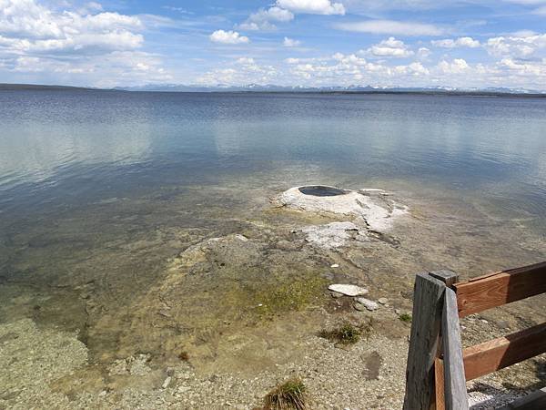 geyser under Yellowstone Lake