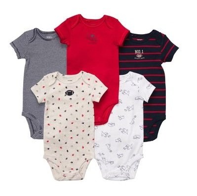 CTB023  short sleeve 5-pack bodysuits 7