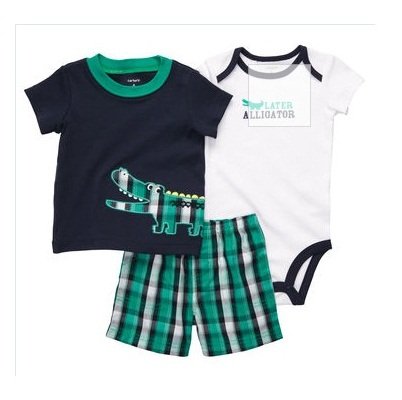 CTB033  3-piece woven short set-2