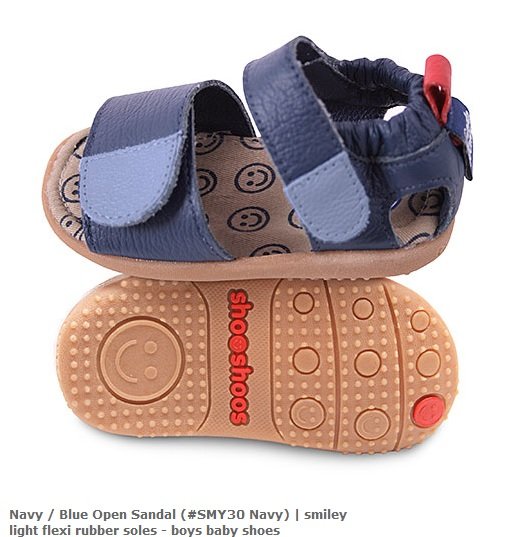 Navy Blue Open Sandal (#SMY30 Navy)海軍藍微笑涼鞋