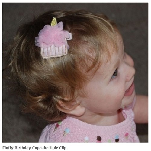 Fluffy Birthday Cupcake Hair Clip 2