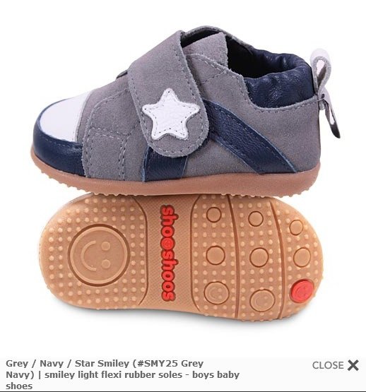 Grey Navy Star Smiley (#SMY25 Grey Navy)