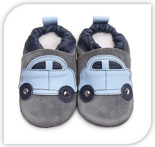 16.95 Grey_Blue Car (#BGY22) _classic boys soft sole leather baby shoes-all