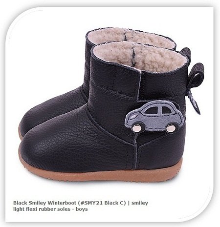 黑色微笑冬靴 Black Smiley Winterboot (#SMY21 Black C)-450