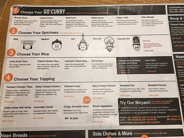 【食】印尼雅加達★GO CURRY★客製咖哩飯。可自選咖哩醬、米飯、辣度、用料。LIPPO MALL Puri