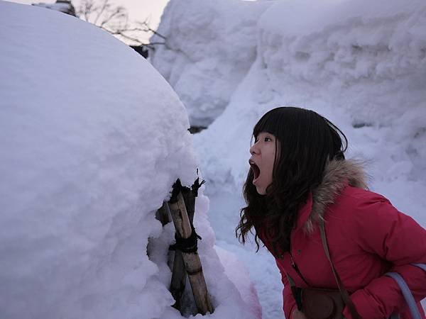 大口吃雪