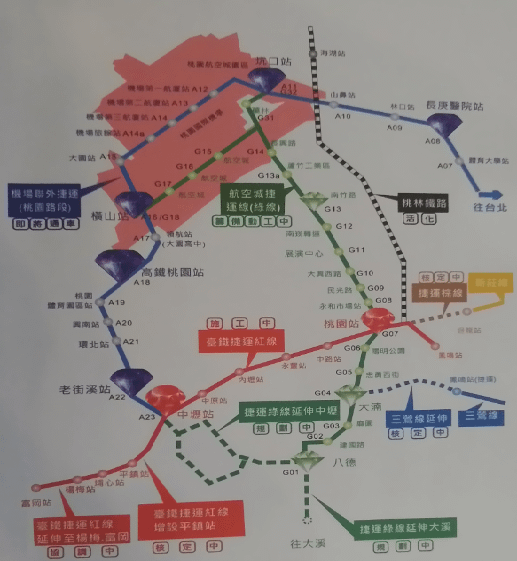 桃園捷運綠線圖