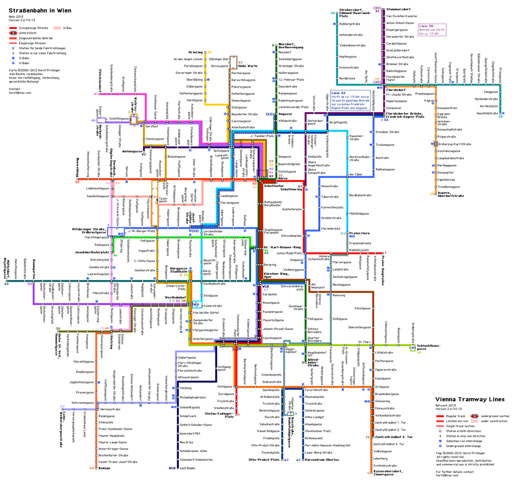 維也納路面輕軌電車Netzplan Straßenbahn in Wien.png