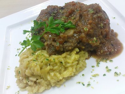 Ossobuco alla Milanese con Risotto al Zafferano