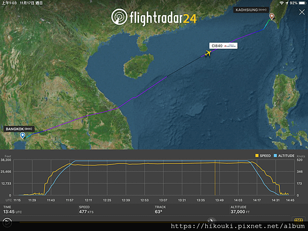 20191116  CI840  BKK-KHH