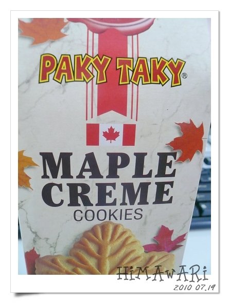 PAKY TAKY。MAPLE CREME COOKIES