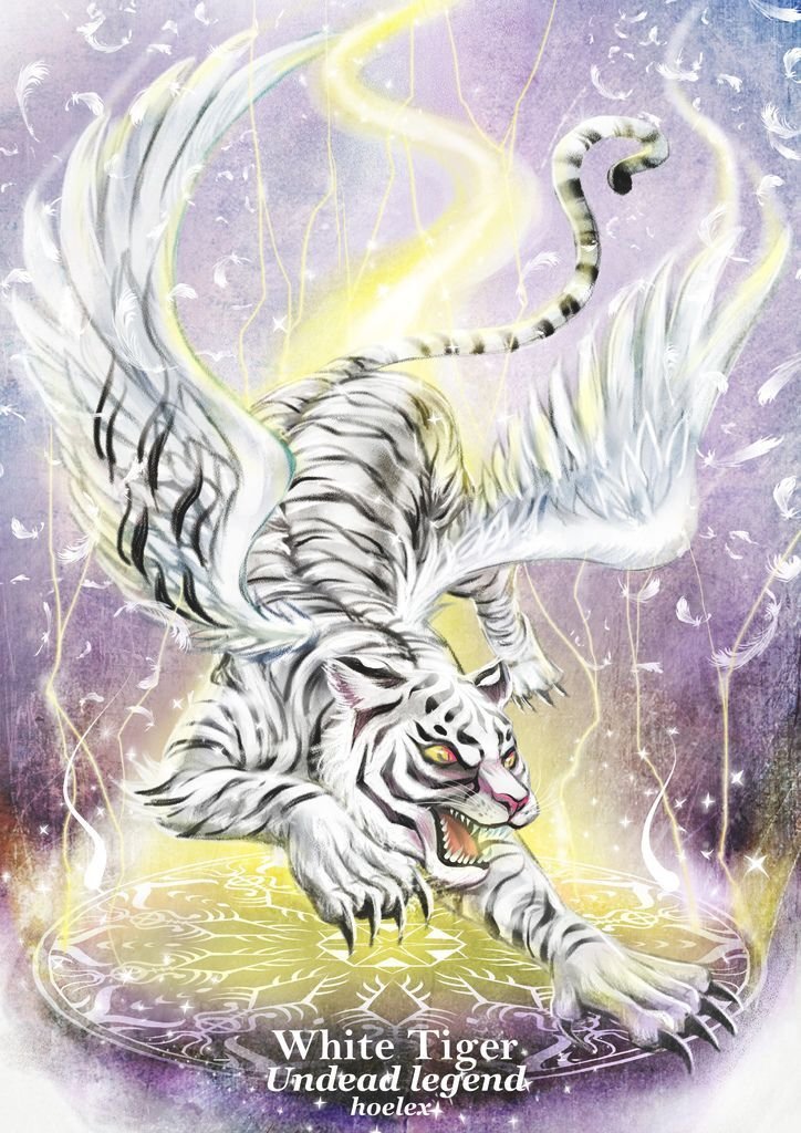 神奇守護幻獸-召喚魔法生物-西方蒼金秋白虎White Tiger-hoelex14.jpg