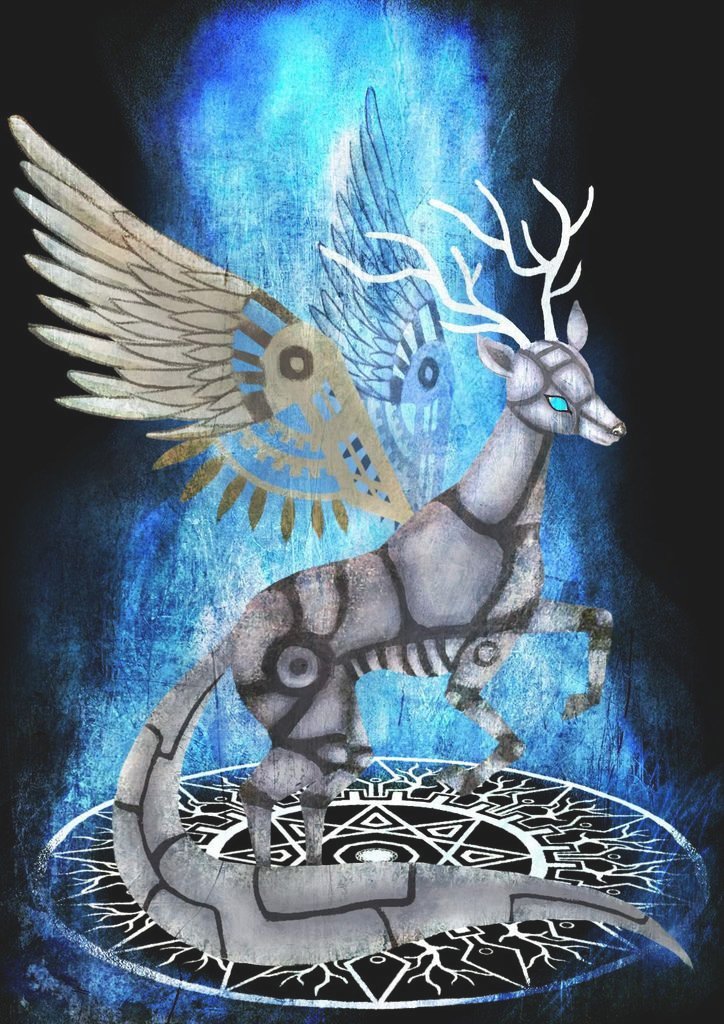神奇守護幻獸-召喚魔法生物-機械科幻鹿-林珊.jpg
