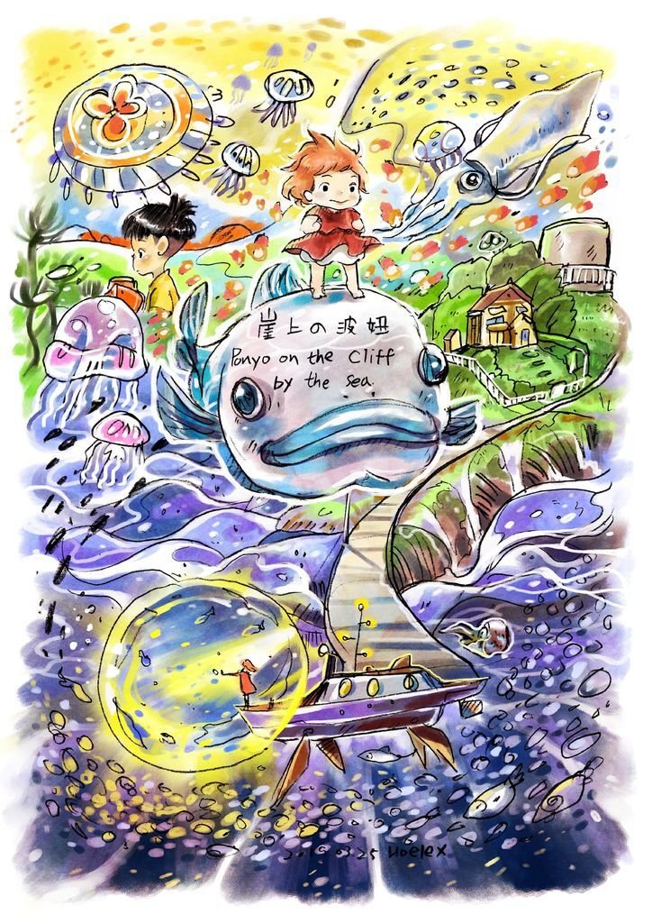 吉卜力動畫手稿展%2F插畫二創繪 By Hoelex浩理斯