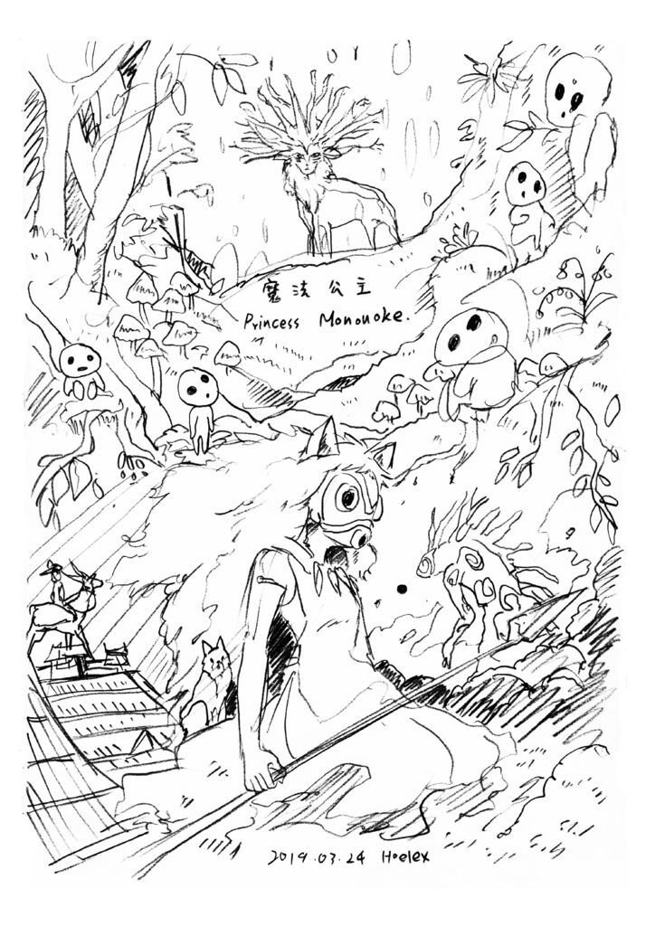 吉卜力動畫手稿展%2F插畫二創繪 By Hoelex浩理斯