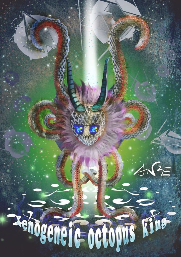 神奇守護幻獸-召喚魔法生物-異種章魚王Xenogeneic octopus king-胡忠儉.jpg