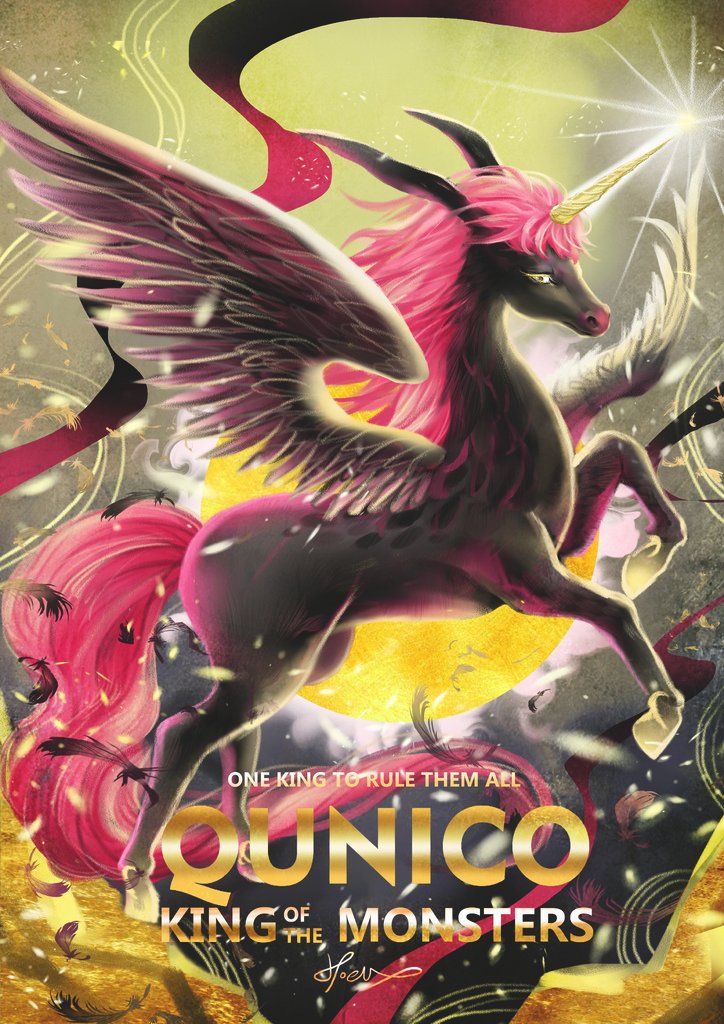 神奇守護幻獸-黑色獨角獸QUNICO庫紐克 Unicorn-hoelex.jpg