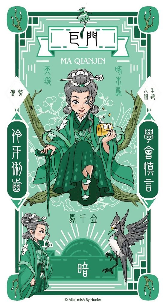 封神榜-14星-Investiture of the Gods 14 stars-卡牌設計-背面-巨門-馬千金.jpg