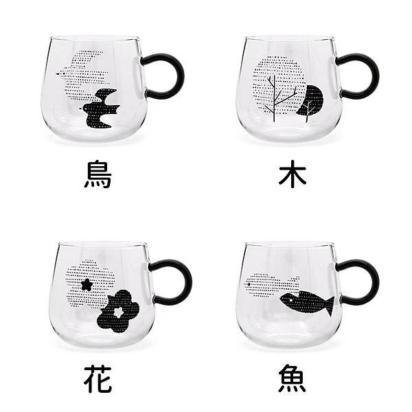【大感謝祭】 北歐風耐熱玻璃馬克杯(附蓋)