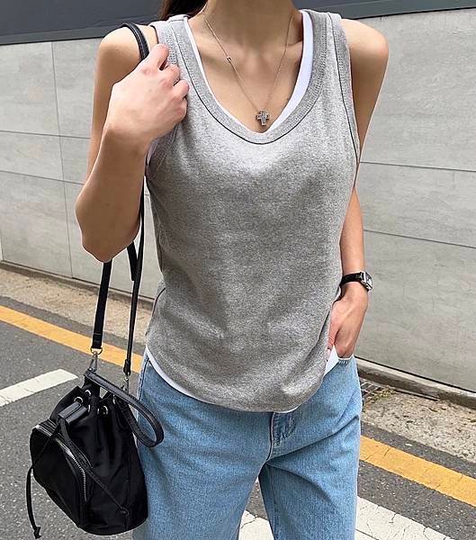 🇰🇷正韓基本款圓領超彈力背心