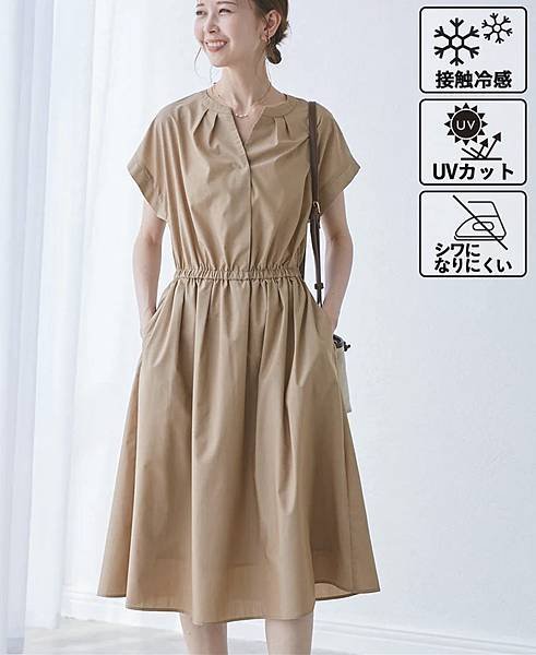 UV隔離·接觸冷感襯衫式洋裝連衣裙.jpg