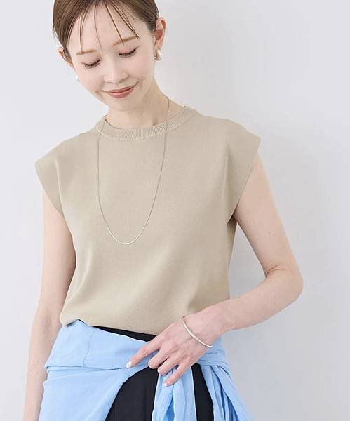【UV隔離·接觸冷感·簡易護理】 zero袖子針織衫 駝色.jpg