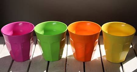 colorful cups