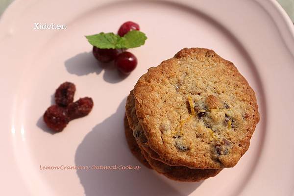 lemon Cranberry Oatmeal Cookies