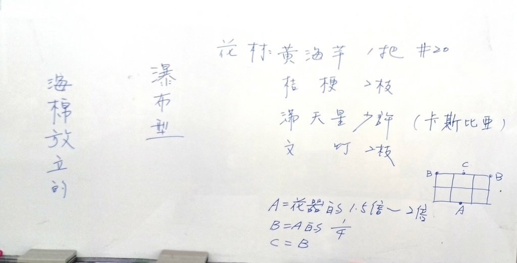 花藝美學班~瀑布型 113/4/2